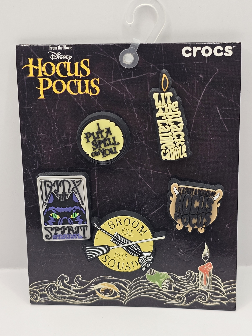 Disney Hocus Pocus Crocs Jibbitz 5 Pack Halloween Charms NEW